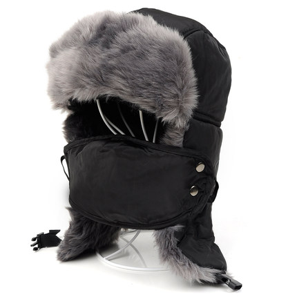 男女冬季口罩雷锋帽冬天中老年户外加厚护耳韩版潮毛线保暖防风帽