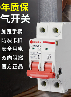 国际电工小型断路器漏电保护器DZ47-63A保护电闸家用总开空气开关