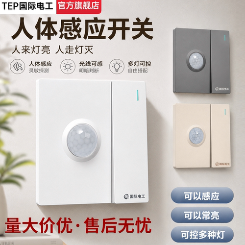 国际电工86型人体感应开关声光控