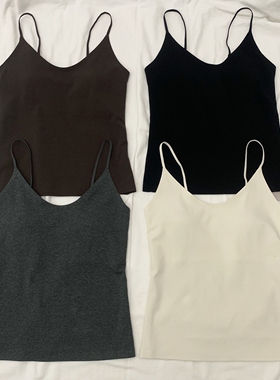 吾馨贝壳杯吊带美背女内搭2025新款带胸垫一体显瘦打底上衣51249