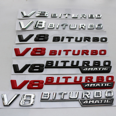 适用于奔驰V8 V12 BITURBO4MATIC叶子板标车标TURBO 4MATIC AMG标
