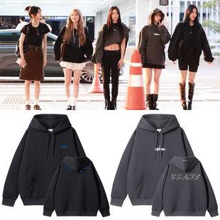 LESSERAFIM2024CRAZY演唱会快闪周边同款卫衣服套头连帽衫秋冬季