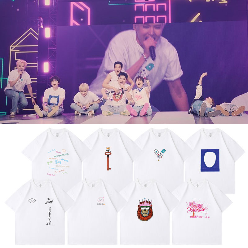 superjunior演唱会Super Show9 Road Encore周边同款短袖t恤衣服