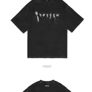 BTS直喷2026回归正规5辑ARIRANG日本快闪同款印花纯棉水洗黑T恤