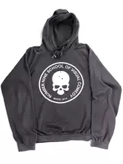 Men's Rhinestone Skull Black Print Streetwear Skull Print Y2K Hoodie