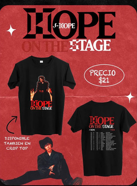 跨境T恤新款jhope短袖上衣 Hope On The Stage World Tour T-Shir