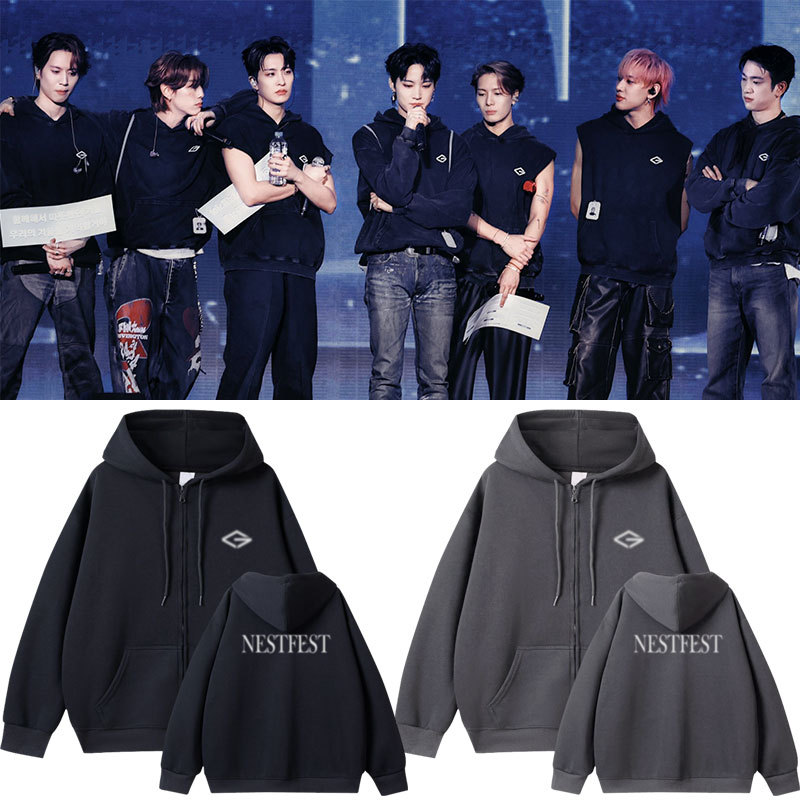 2025GOT7演唱会NESTFEST周边王嘉尔同款卫衣印花拉链开衫外套kpop
