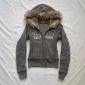 开衫 Y2K美式 复古Vintage中古着刺绣字母连帽卫衣女冬季 外套上衣毛