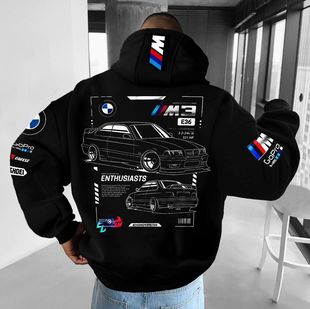 Street Unisex Pink Sports Hoodie 2025 Car Oversized