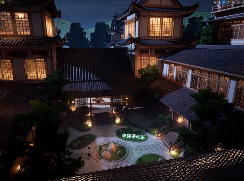 虚幻引擎4UE5 地编东方亚洲日式四合院 3D建筑模型动画场景Ryokan