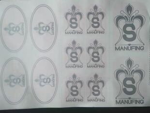 酒瓶玻璃贴花免漆正贴银粉厂家床头衣柜木制塑料铝合金水转印贴纸