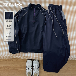 户外徒步爬山运动套装 ZEENI 冲锋衣外套速干衣女防风防水登山裤