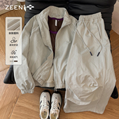 ZEENI 套装 户外徒步登山冲锋衣外套叠穿背心女休闲裤 运动2026春季