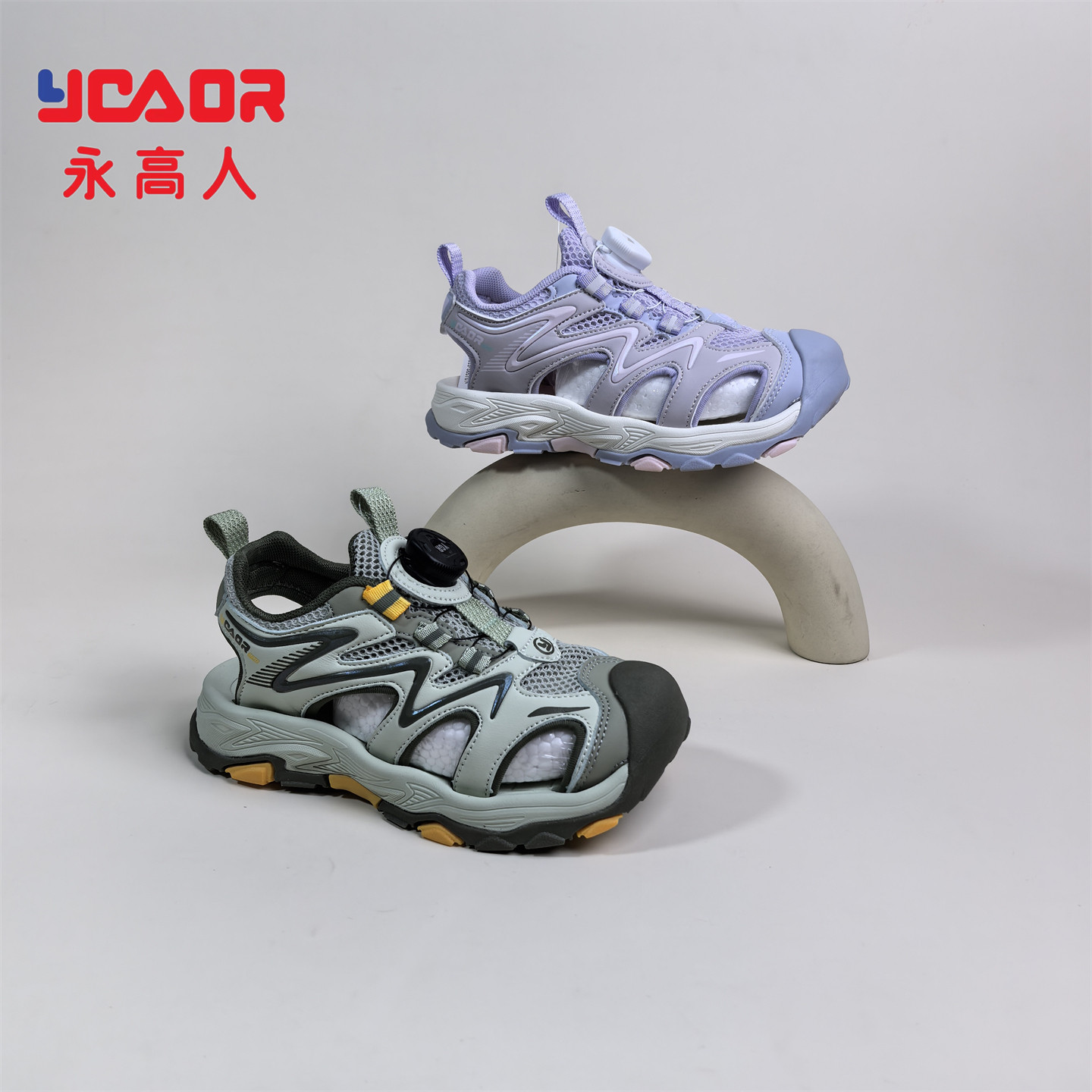 永高人2026夏季XL6301男女中童32-38软底防滑轻纽扣包头沙滩凉鞋