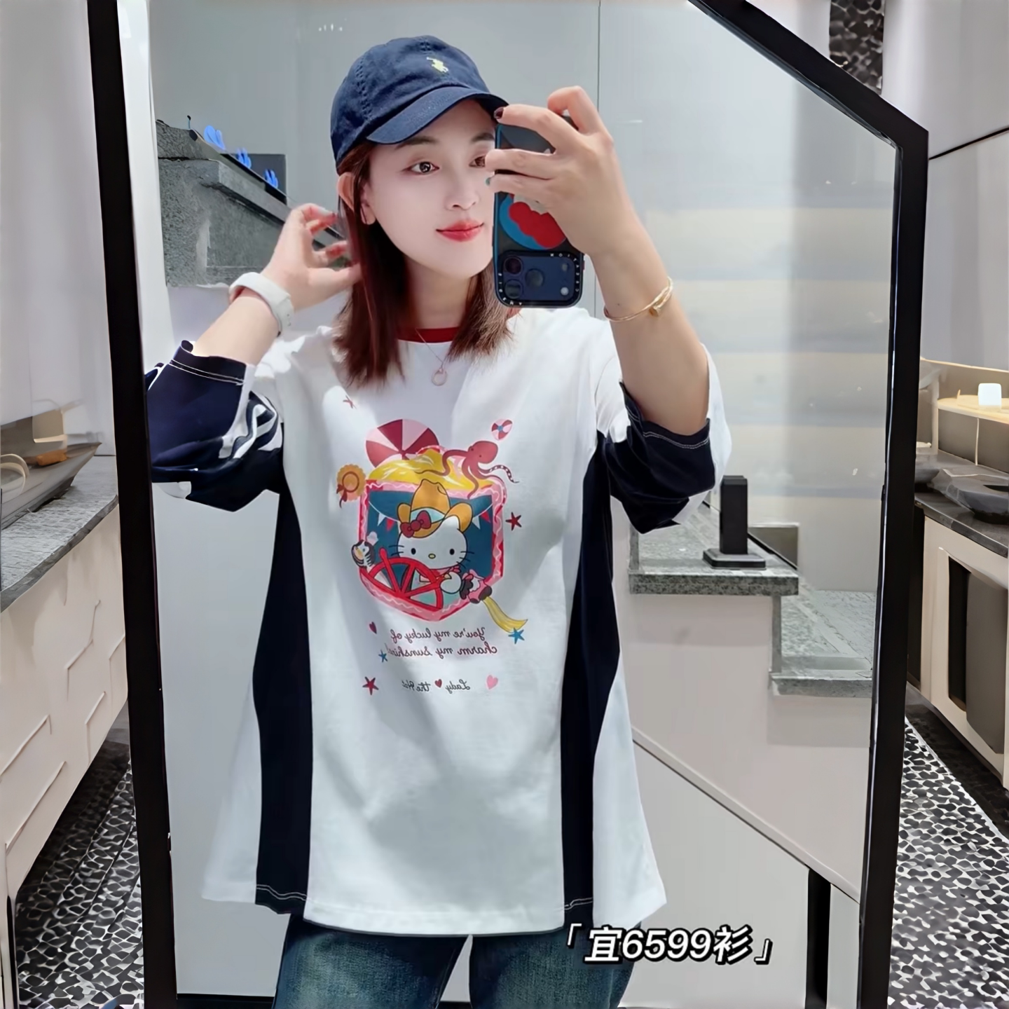 宜语析6599秋季新款欧货一手长衫加大码女胖妹妹减龄显瘦长袖上衣