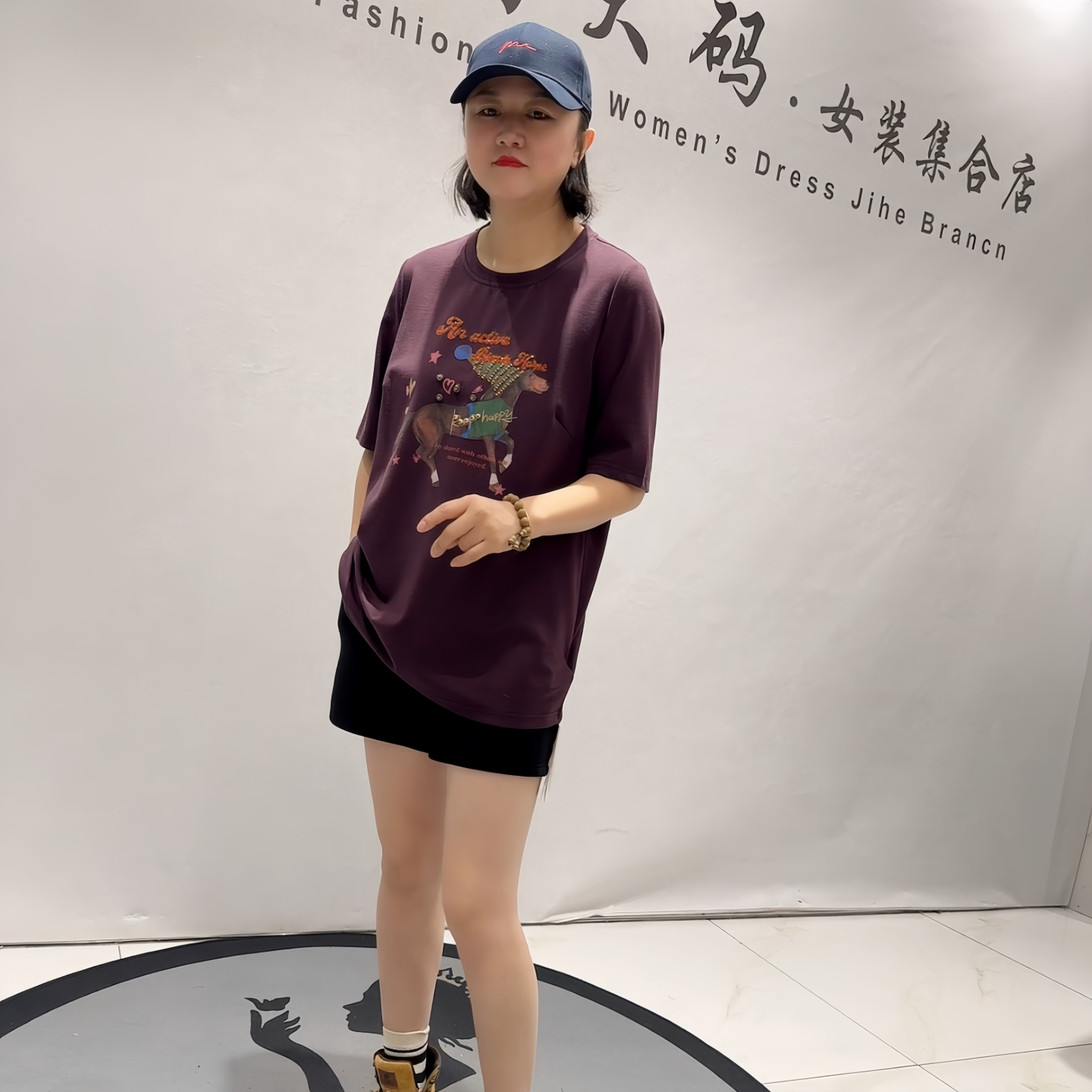 芮娜依莲年货新款大码欧货短袖T