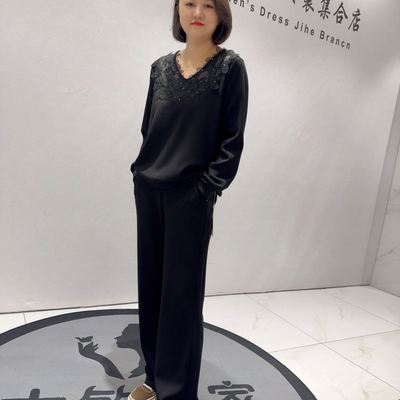 芮娜依莲秋季新款大码两件套套装