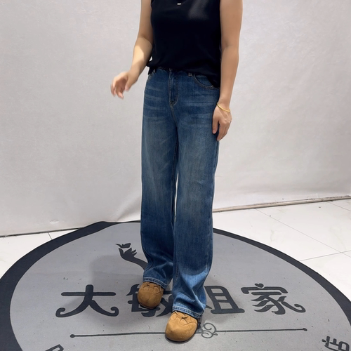柏菲蒂秋冬新款大码拉绒牛仔裤女