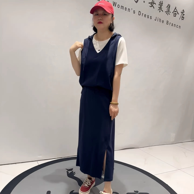 芮娜依莲夏季新款大码两件套套裙