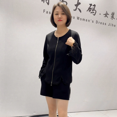 女权贵族秋季新款大码开衫衬衫女