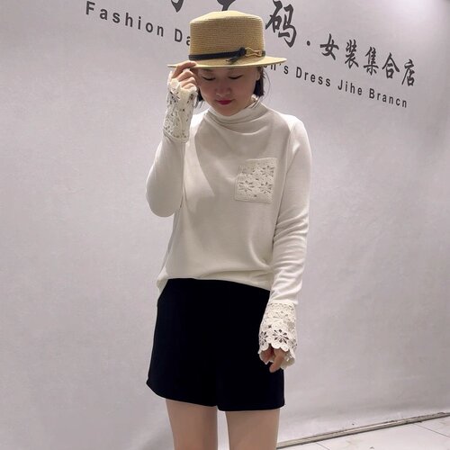 3646芮娜依莲秋冬新款欧货打底衫加大码女装胖妹妹显瘦气质衫上衣