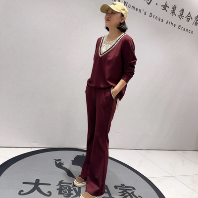 芮娜依莲秋季新款大码两件套套装