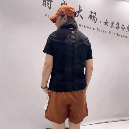 女权贵族夏季新款大码显瘦短袖T