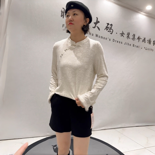 胖妹妹气质衫 芮娜依莲5561年货新款 女装 加大码 百搭上衣 欧货国风衫