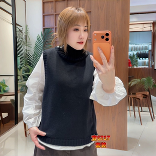 宜语析6717秋冬新款欧货两件套加大码女装胖妹妹减龄显瘦百搭上衣