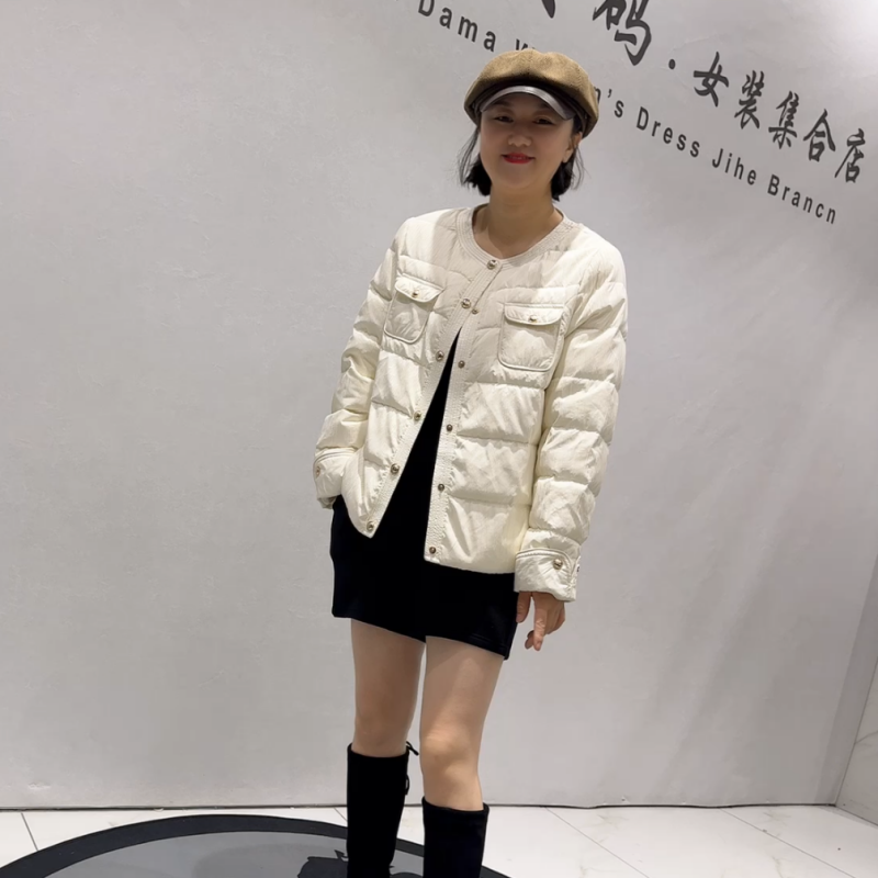 芮娜依莲冬季新款小香风羽绒服女