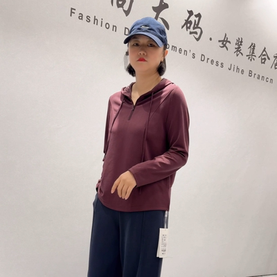 天娇一生水秋季新款大码连帽长袖