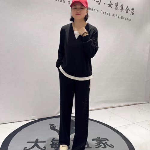 女权贵族初秋新款大码显瘦套装女