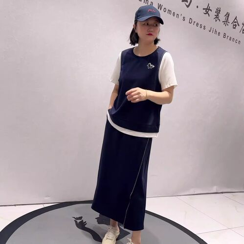 芮娜依莲夏季新款大码两件套套裙