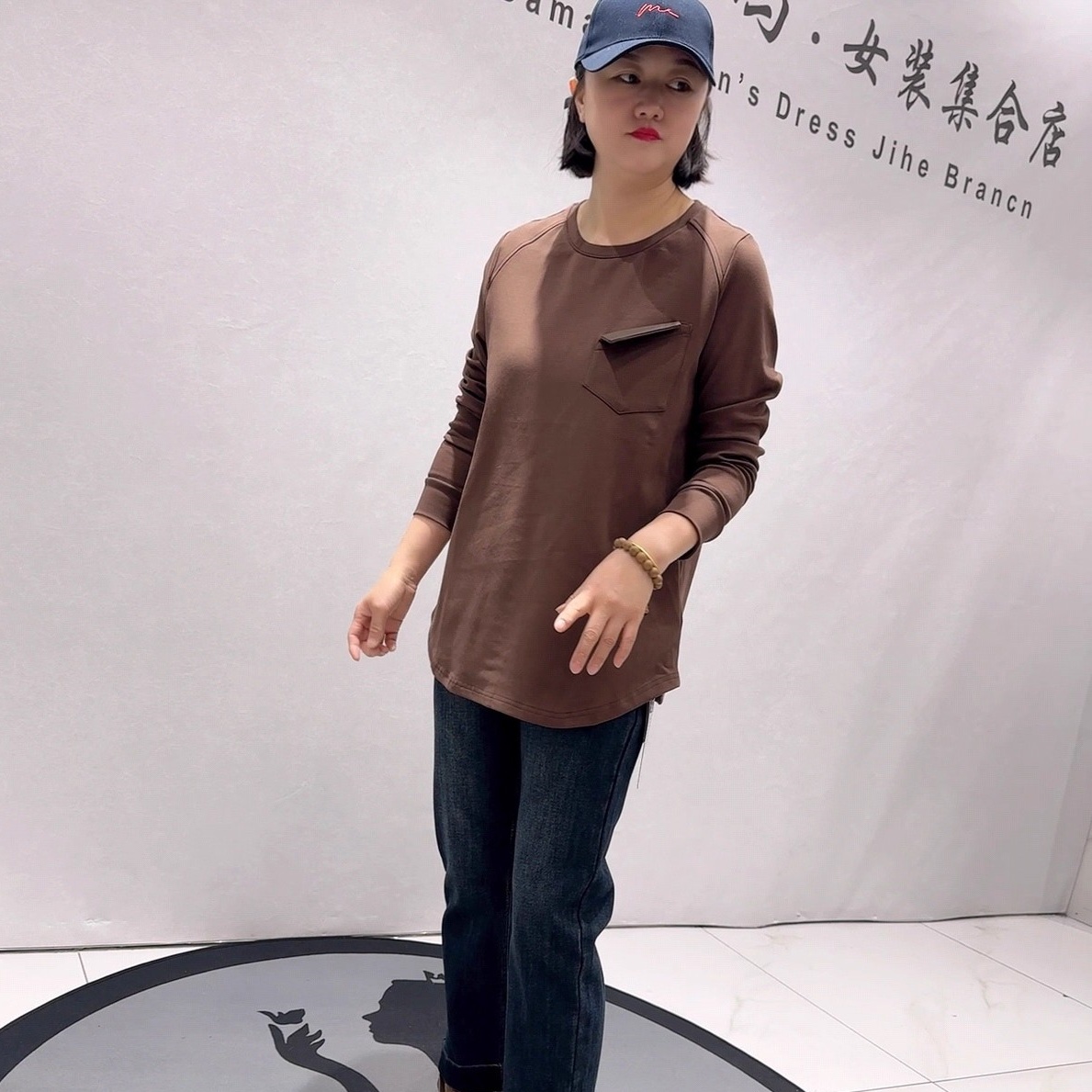 播本冬季新款大码一手长欧货衫女