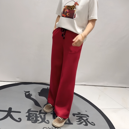 女权贵族1561年货新款欧货加绒女裤加大码女装胖妹妹百搭显瘦长裤