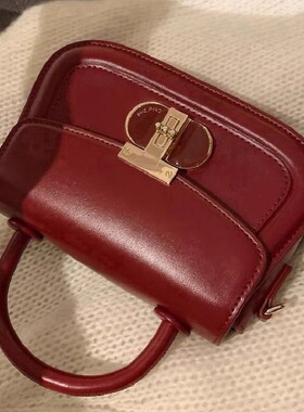 小南风chi02nd潮绯红恋歌手提小包包婚包女时尚红色新娘包单肩斜