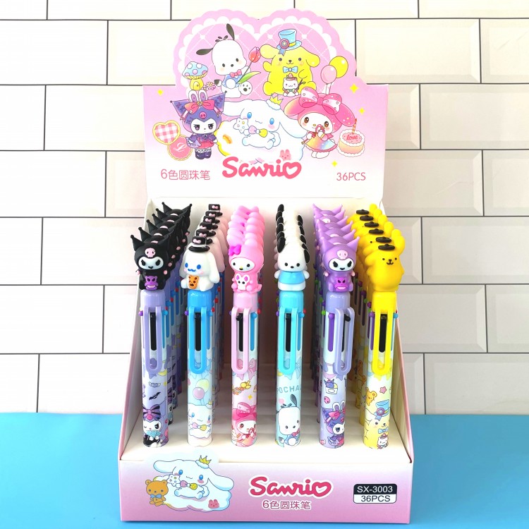 比比高六色圆珠笔卡通用品