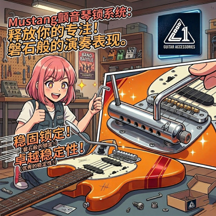 Fender Mustang 螺纹针 摇把自锁螺丝 防刮花摇把