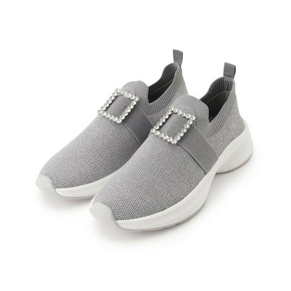 日系2025春夏水钻方扣厚底老爹鞋女 一脚蹬网面休闲运动鞋松糕