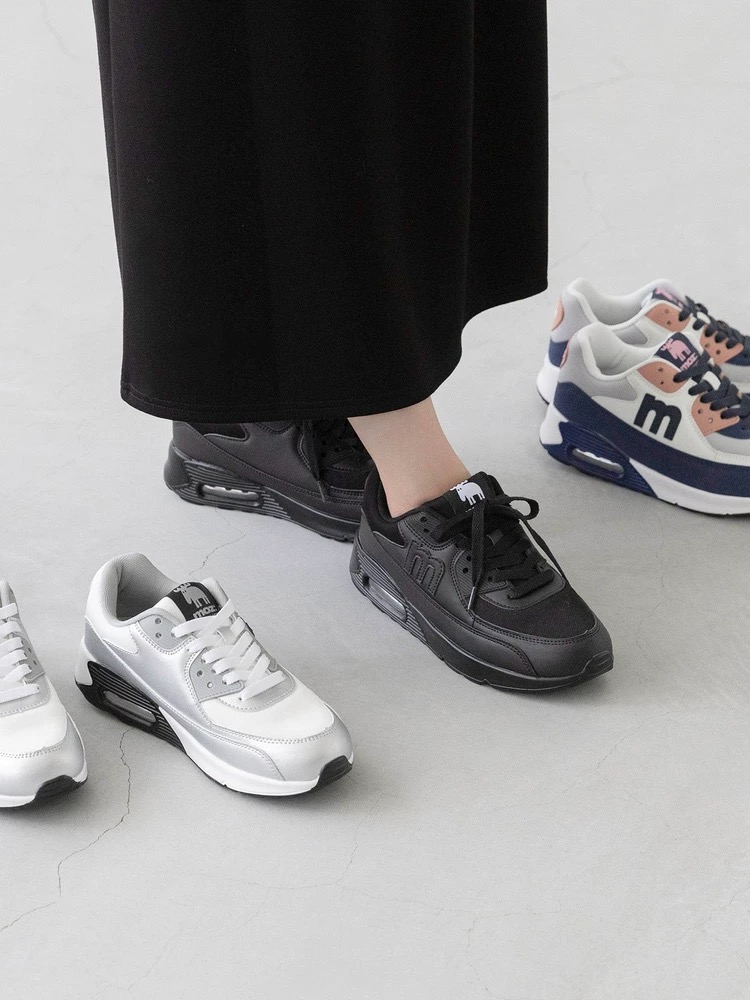 新色！人气定番款 特 超轻量 日系moz减震气垫增高厚底休闲运动鞋