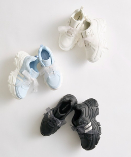 女 好心动 配裙子一番 运动鞋 日系甜美舒适厚底两穿系带老爹鞋