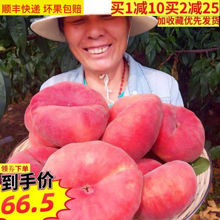 脆甜北京平谷桃黄油蟠桃