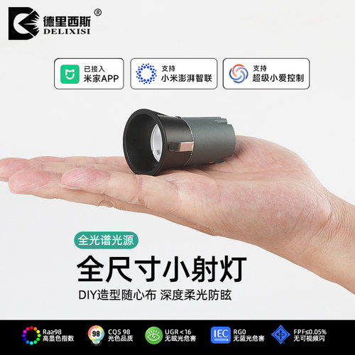 全尺寸小射灯，米家智能，星空顶