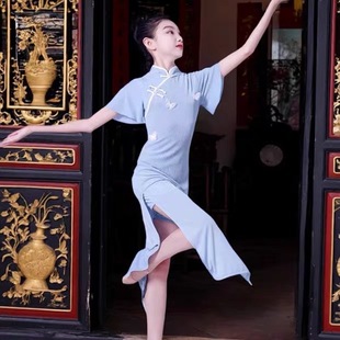 儿童古典演出舞蹈服套装女童中国风旗袍舞蹈练功服显瘦古风旗袍裙