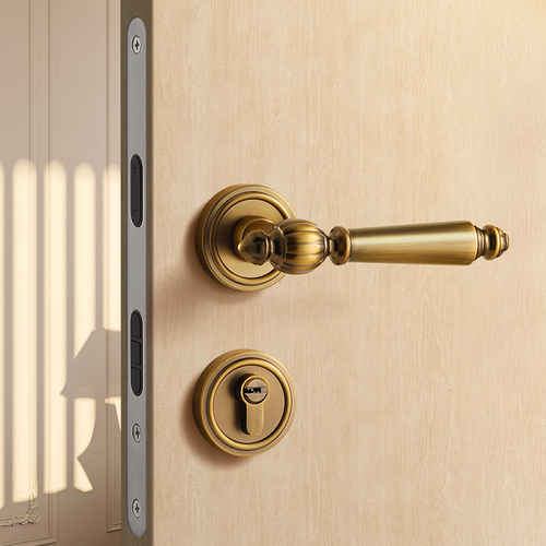 室内法式门锁家用卧室磁吸门把手