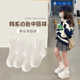 儿童袜子春秋款 宝宝纯色中筒袜女童学院风白色学生袜韩系男童潮袜