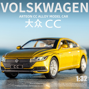 1:32大众CC合金车模型仿真轿跑车收藏摆件儿童声光玩具汽车礼物男