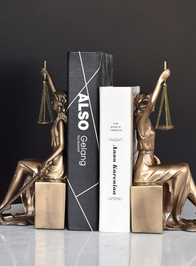 创意仿铜正义女神雕像雕塑书档律所办公室摆件装饰品送律师的礼i.