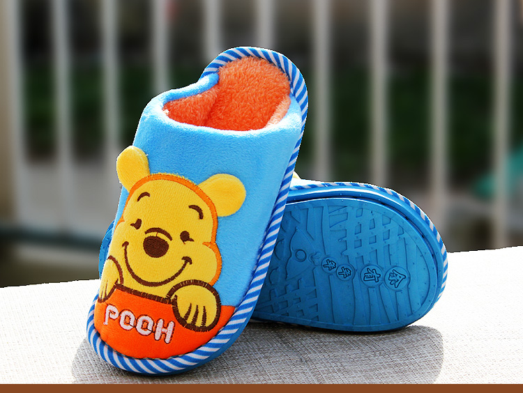 Chaussons enfants en suède pour hiver - semelle caoutchouc - Ref 986338 Image 4