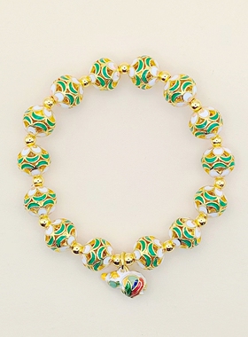 景泰蓝珐琅彩福禄双全葫芦手链